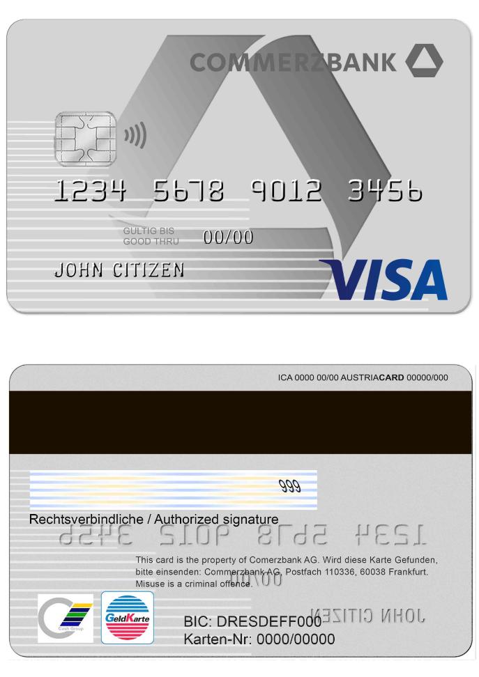 Germany Commerzbank Visa Card